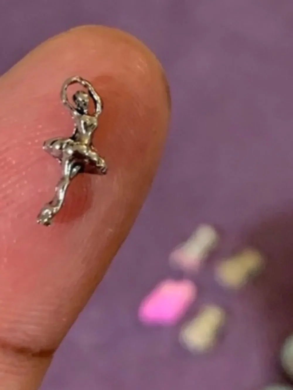 Black Crystal Mickey-Like Charm For Floating Lockets